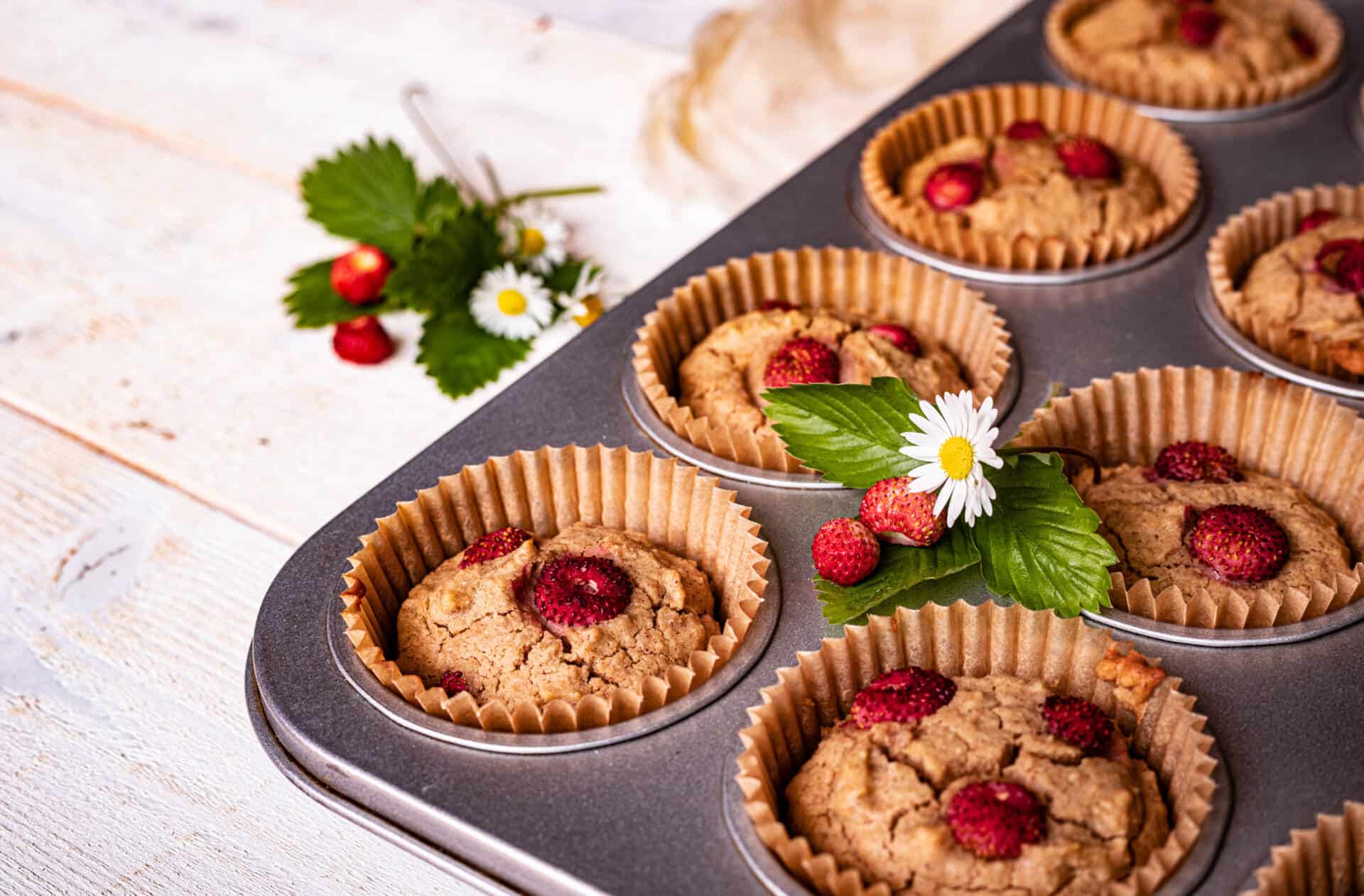 Muffins aux fraises